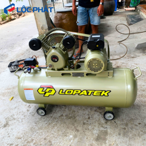 Máy nén khí LOPATEK công nghiệp bánh xe di động, đầu nén piston đôi mạnh mẽ