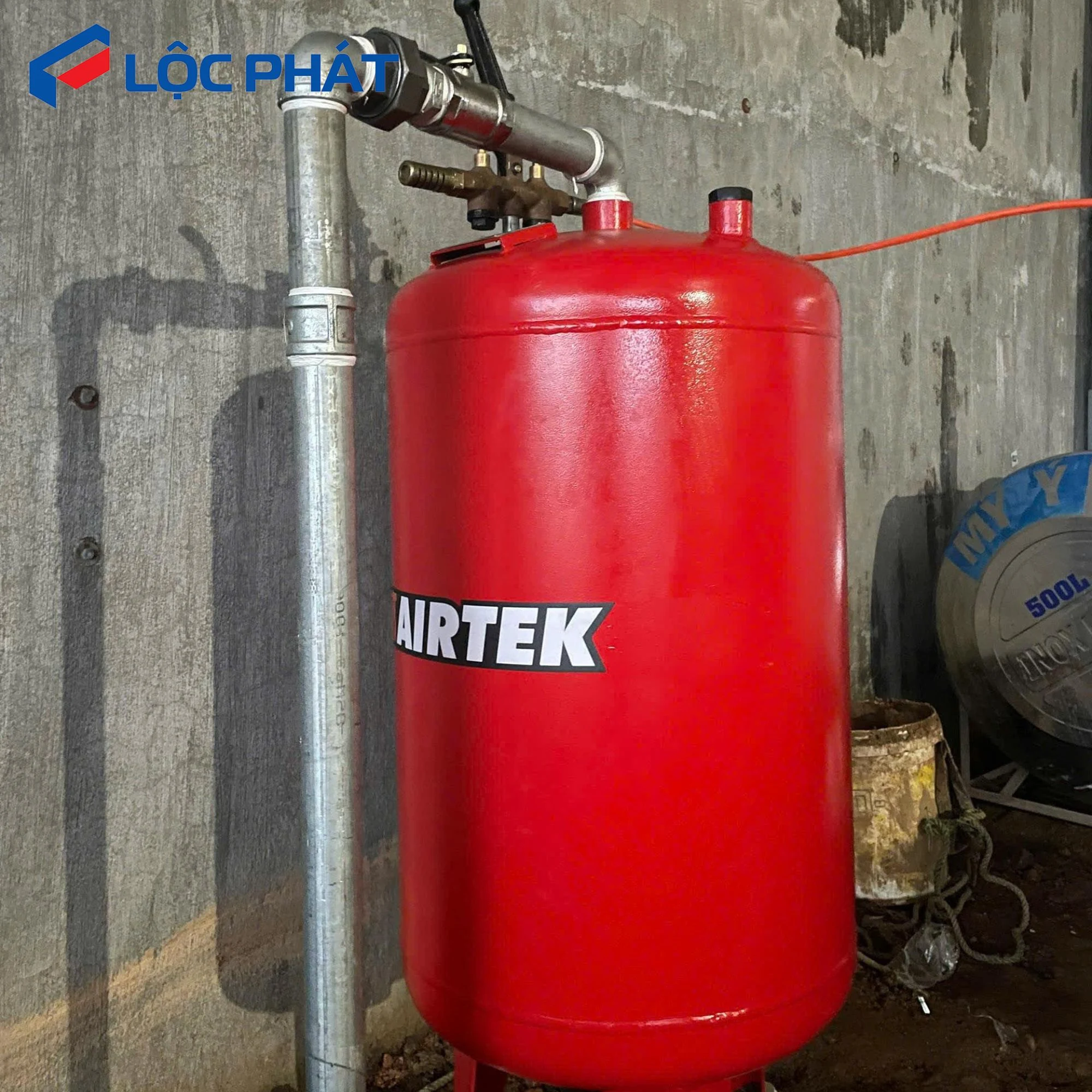 Bình dầu nhớt thủy lực chính hãng Airtek cho cầu nâng 1 trụ