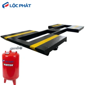 Cầu nâng 1 trụ rửa xe âm nền cánh bướm Ấn Độ kèm bình chứa dầu Airtek