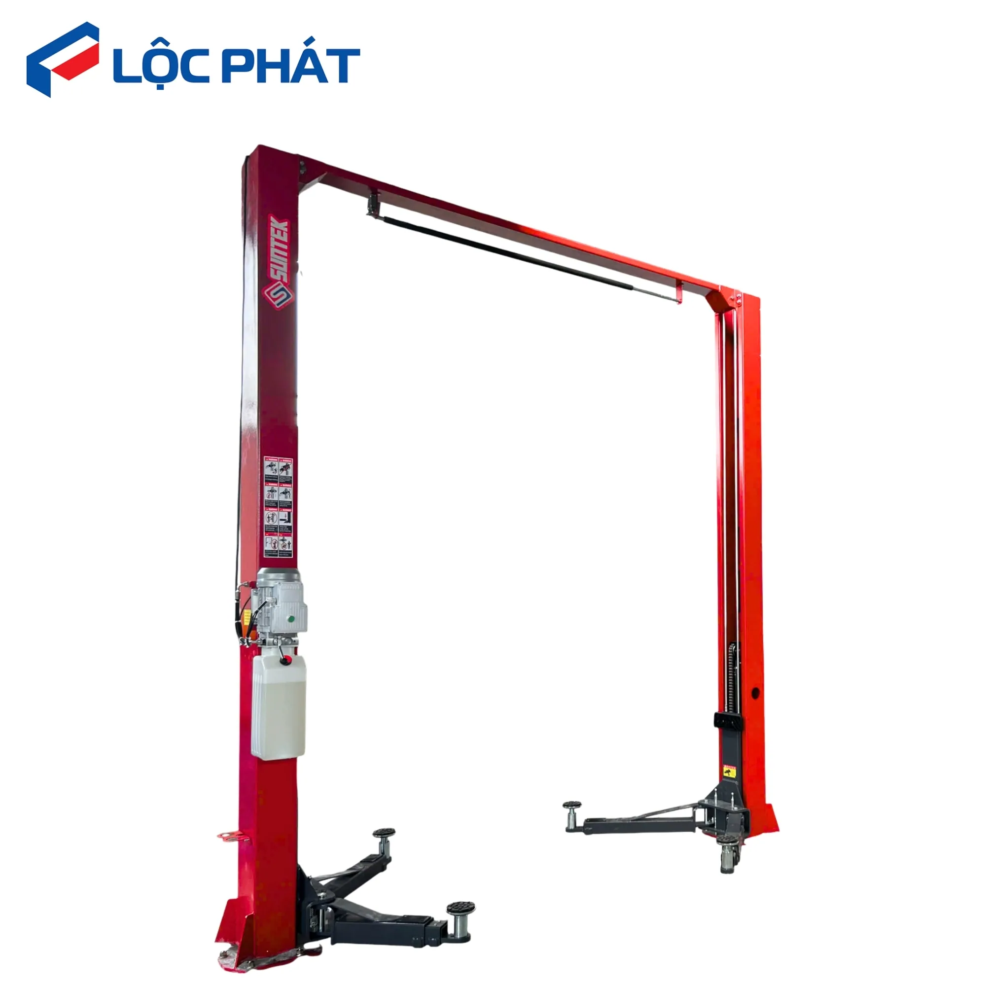 Cầu Nâng 2 Trụ Cổng Trên SUNTEK 4000T 4 Tấn – Tay 3 Khớp, Nâng Xe 16 Chỗ 16 Tổng thể cầu nâng 2 trụ cổng trên SUNTEK 4000T chính hãng