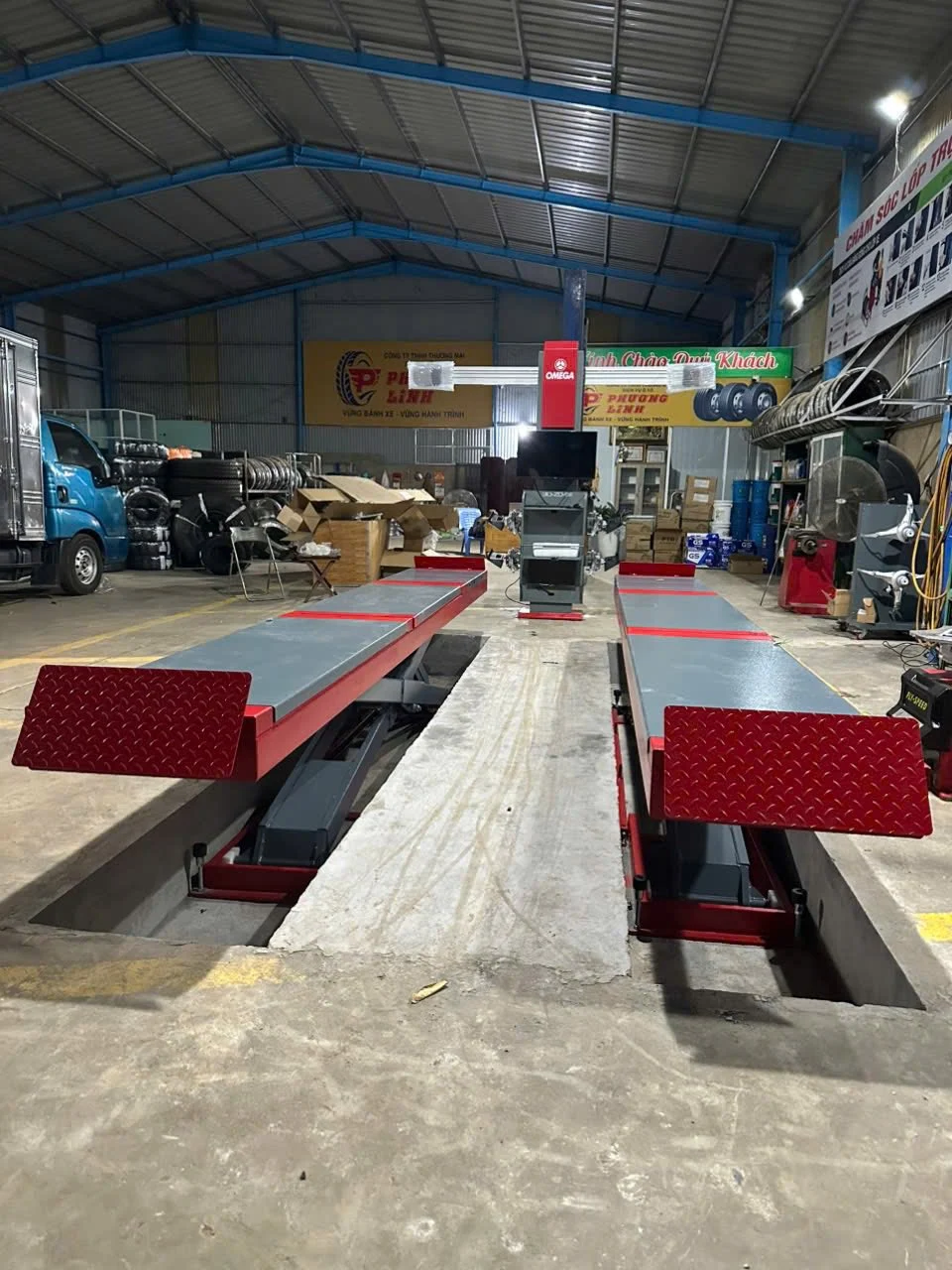 Lắp đặt máy cân chỉnh thước lái 3D công nghệ cao