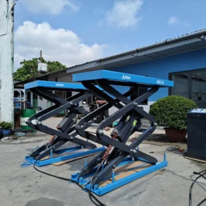 Alternative view of Cầu Nâng Ô Tô Kiểu Xếp Âm Nền ALPha AL-4XA