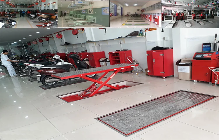 Bàn Nâng Xe Máy Đặt Âm Nền - Tiêu chuẩn Honda Head và Yamaha Town