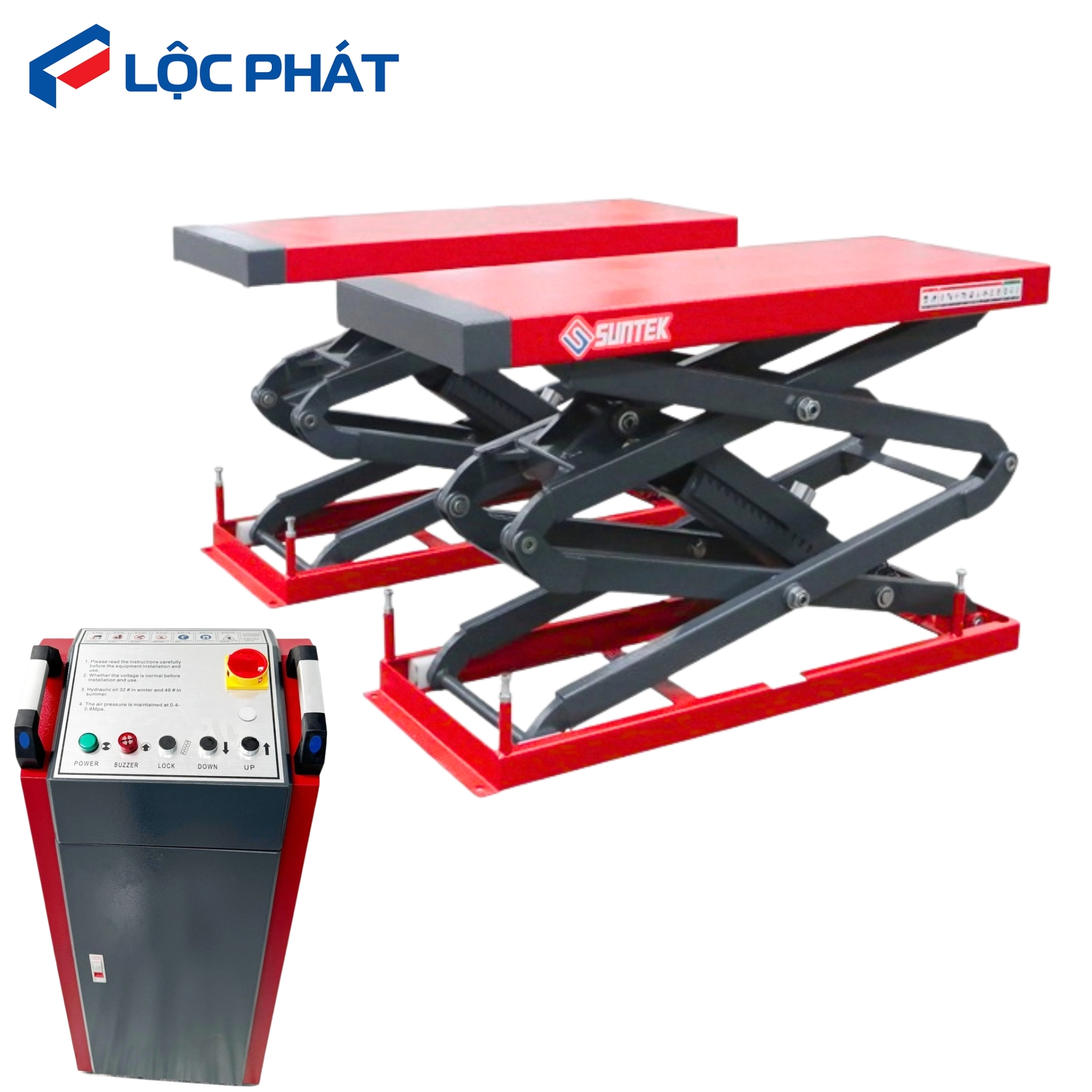 CẦU NÂNG Ô TÔ KIỂU XẾP ÂM NỀN SUNTEK -3500S 1 Cầu nâng cắt kéo âm nền Suntek 3500S chính hãng Lộc Phát