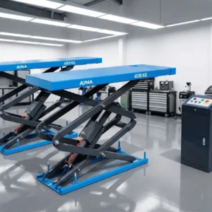 Cầu Nâng Ô Tô Kiểu Xếp Âm Nền ALPha AL-4XA 9 cau nang o to kieu xep am nen alpha AL 4XA 03 gara 02