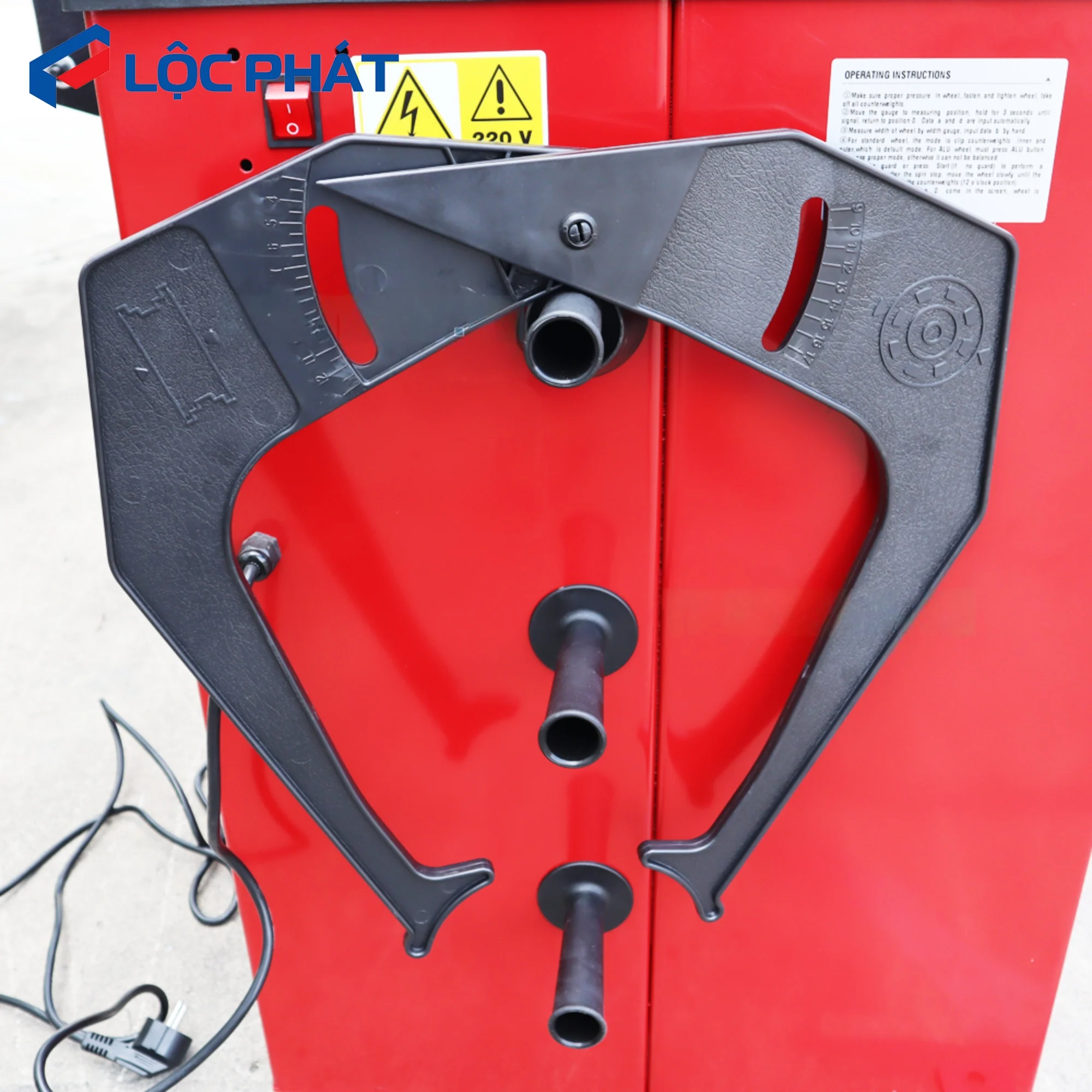 Thước đo tự động của máy cân bằng lốp