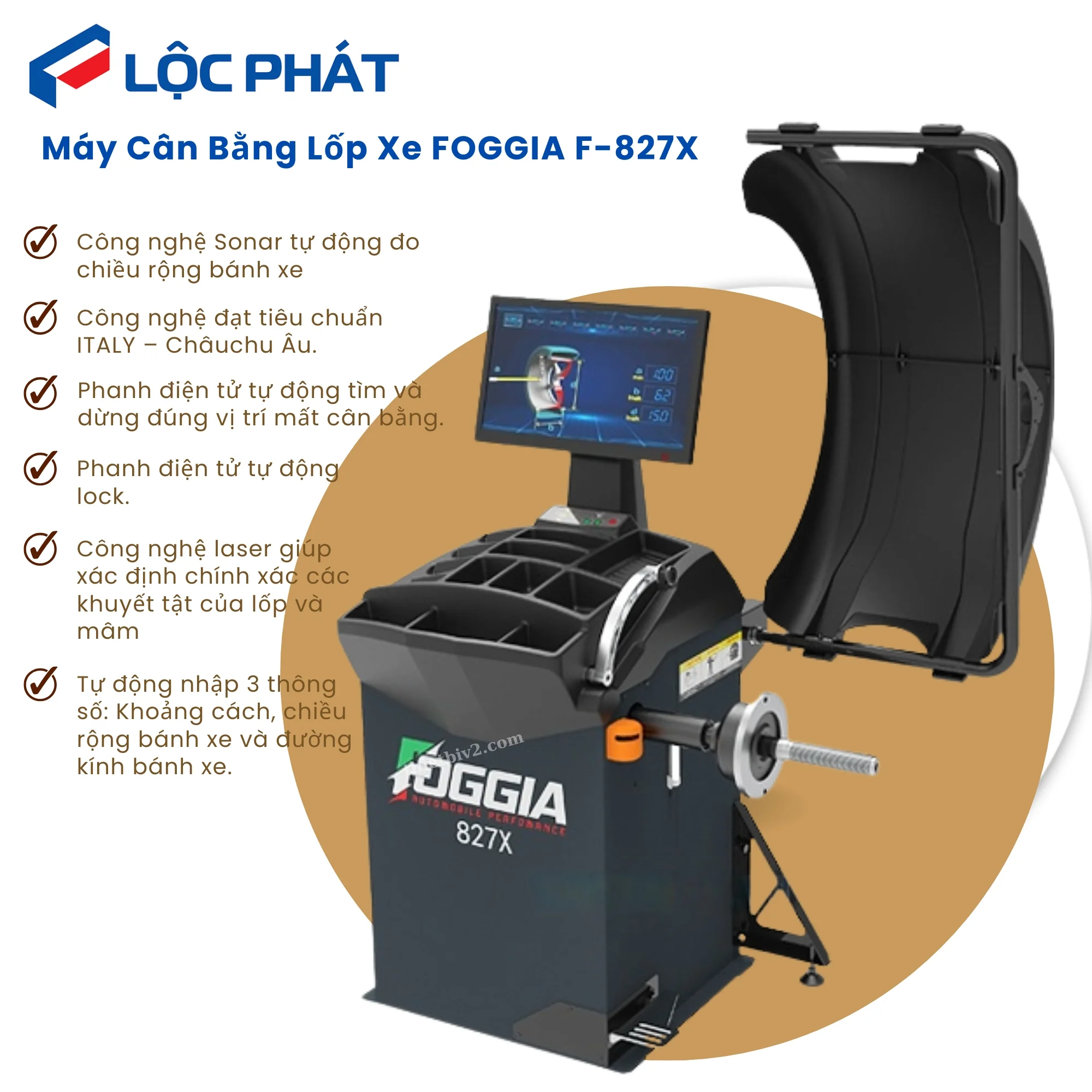 Máy Cân Bằng Lốp Ô Tô Foggia 827X | Thiết Bị Detailing Cao Cấp 4 Thông số kỹ thuật máy cân bằng lốp ô tô Foggia 827X.