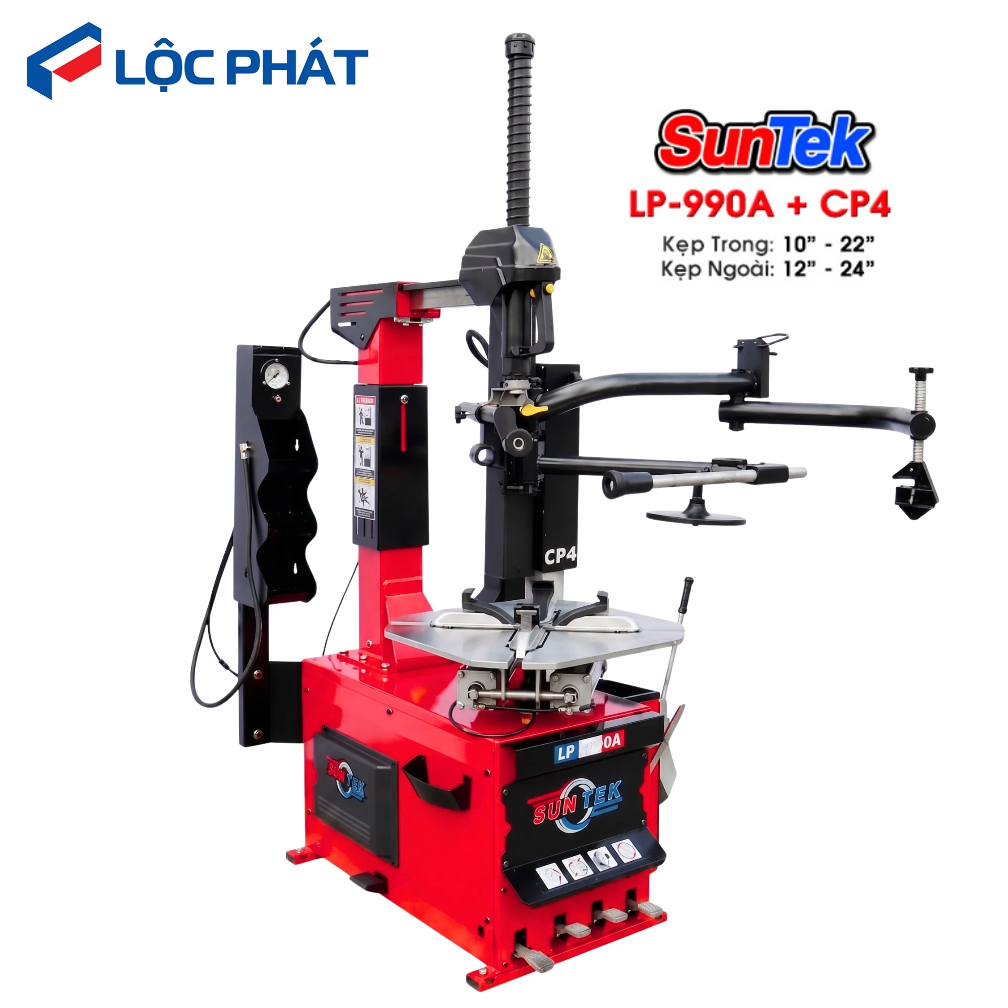 Top 1 Máy Tháo Vỏ Xe Du Lịch Cần Xoay Ngang SunTek LP-990A 21 Cơ chế hoạt động của cần phụ tỳ đè CP-4