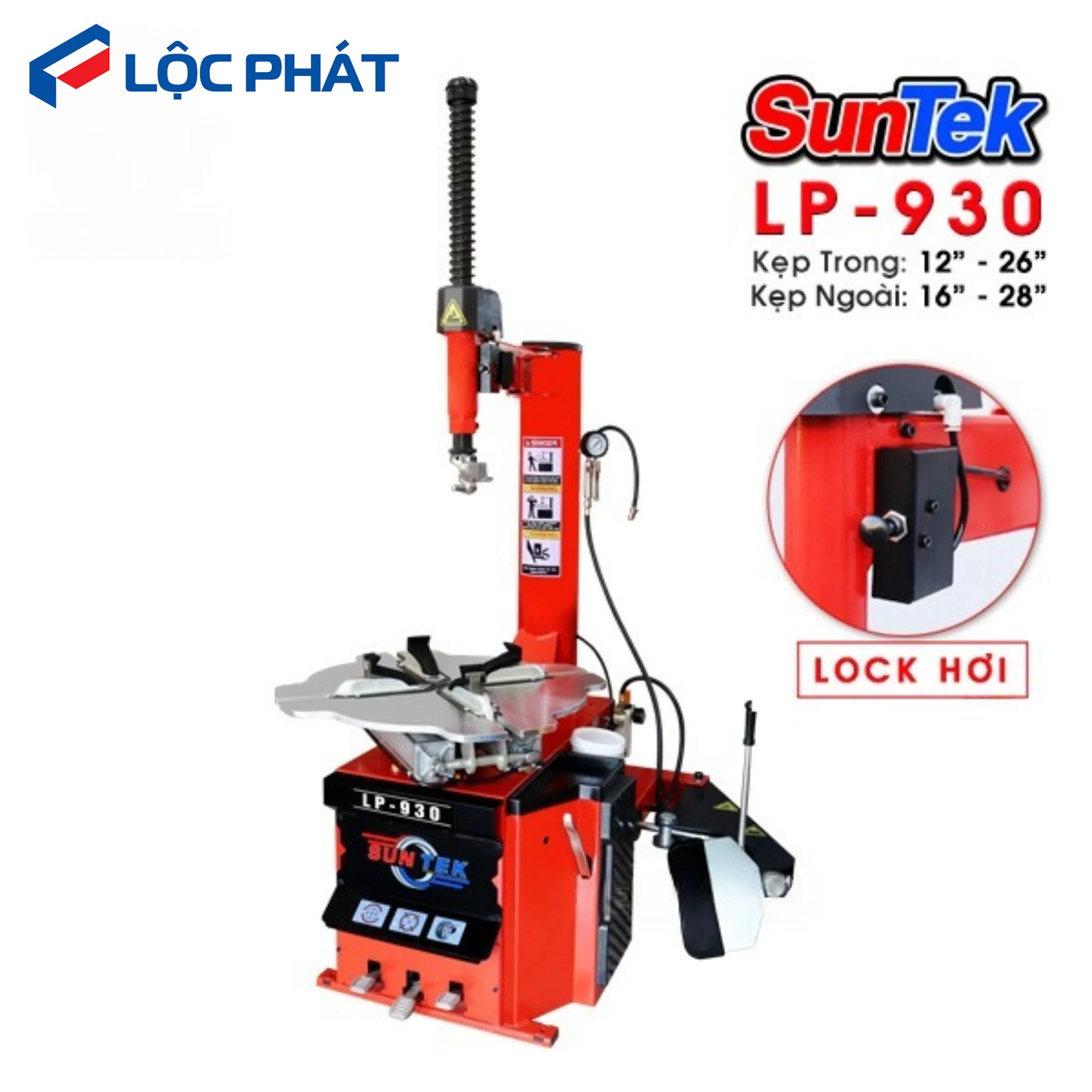 Top 1 Máy Tháo Vỏ Xe Du Lịch SunTek LP-930 Khóa Hơi 30 Thương hiệu SunTek khẳng định công nghệ khóa hơi