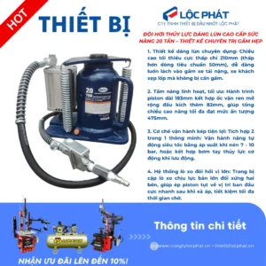 Kích cá sấu thủy lực 20 tấn SAKA LIFT, thiết bị nâng hạ chuyên nghiệp.
