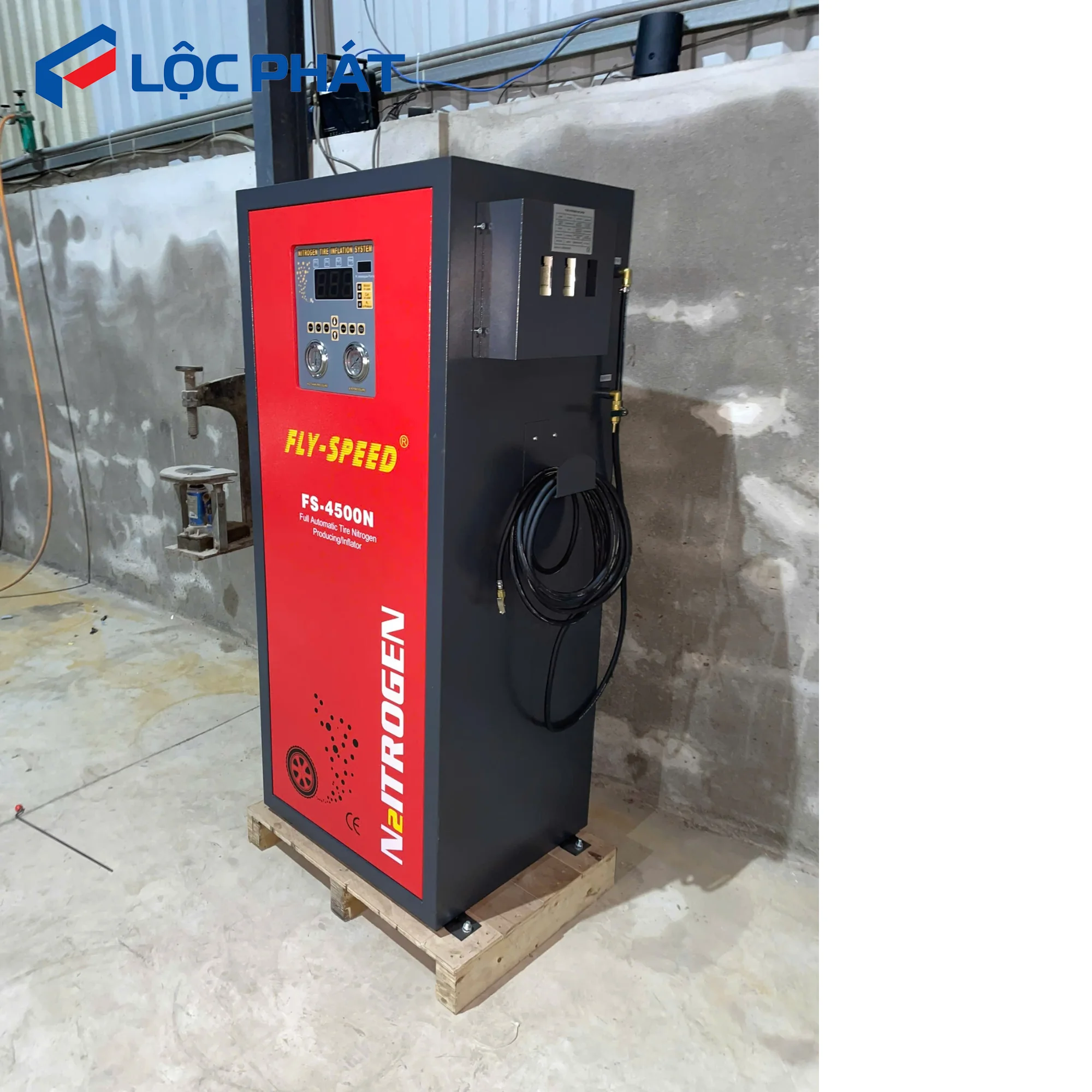 Tổng quan cấu trúc khối vững chắc của Máy Bơm Khí Nitơ Lốp Xe FS-N4500 tại tổng kho