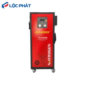 Máy bơm khí nitơ lốp xe FS-N4500 tự động, hiển thị rõ ràng thông số kỹ thuật và bảng điều khiển.
