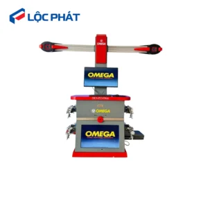 Máy cân chỉnh thước lái OMEGA-3D-ZD-9S màu xám đỏ, thiết bị công nghệ 3D.