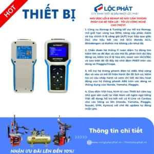 Bộ đôi máy đọc lỗi xe máy Fi MOTORDIAG và thiết bị hỗ trợ sửa chữa, phân phối bởi Lộc Phát.