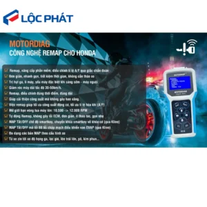 Máy đọc lỗi xe máy Fi MOTORDIAG công nghệ Remap cho Honda, hỗ trợ sửa lỗi động cơ, A/F, TPS, ECU.