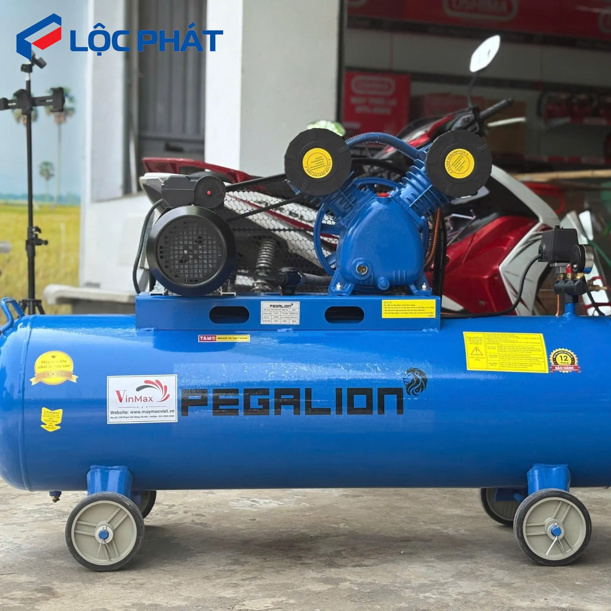 Ứng dụng thực tế của Máy Nén Khí Pegalion tại tiệm sửa xe