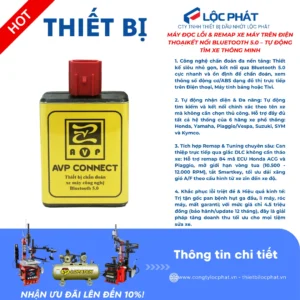 Thiết bị AVP CONNECT chẩn đoán và remap xe máy qua Bluetooth 5.0
