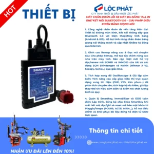 Thiết bị chẩn đoán lỗi xe máy SMARTFi2 đa năng, kết nối Bluetooth 5.0, hỗ trợ nhiều chức năng.