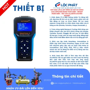 Thiết bị máy đọc lỗi xe máy SMARTTOOL 2 Autoshop, phụ kiện đầy đủ.