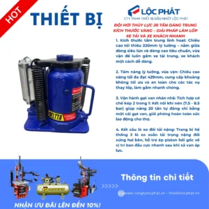 Thiết bị nâng xe hơi 20 tấn, kích cá hơi trung quốc, nâng hạ xe tải, xe khách.