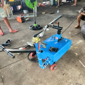 Bàn giao máy ra vào lốp xe tải lưu động dùng hơi SUNTEK QD-B cho khách hàng làm dịch vụ lốp xe