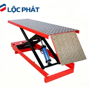 Bàn nâng xe máy Lộc Phát tiêu chuẩn hãng đặt dương nền tải trọng 250kg