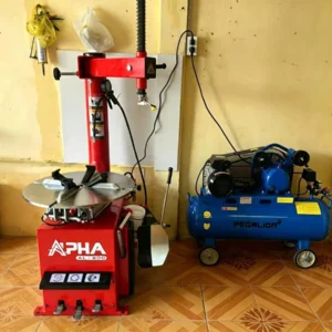 Bộ đôi máy nén khí Pegalion 2HP 70L và máy làm lốp Alpha AL-800 chính hãng Lộc Phát