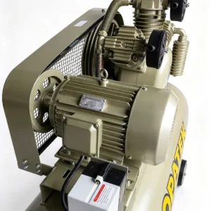Máy Nén Khí 2 Cấp LOPATEK AW80012 10HP 500L 12 Bar: Chính Hãng 9 Động cơ điện 3 pha 380V và lồng bảo vệ dây curoa máy nén khí Lopatek AW80012