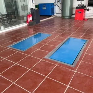 Mặt bàn cầu nâng ô tô kiểu xếp âm nền ALPHA AL-4XA hạ phẳng tuyệt đối với mặt nền xưởng